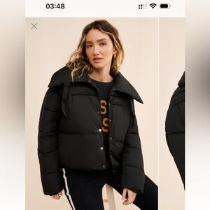 Noize Black Puffer Jacket